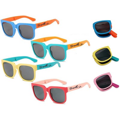 UV400Foldable TAC Sunglasses For Age 4-10 kids