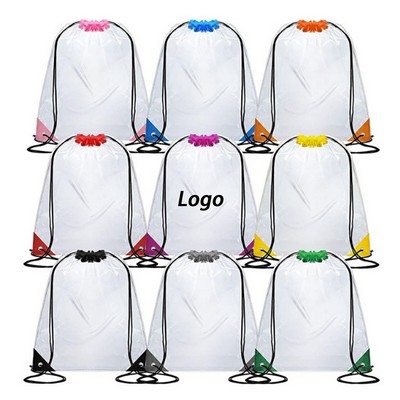 Clear Drawstring Satchel Bag