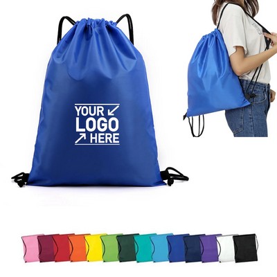 Gym Sport Bag Polyester Drawstring Backpacks
